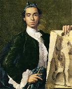 unknow artist, Detail of Self-portrait Holding an Academic Study.
